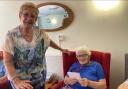 Care home residents 'very happy' to meet pen pal of two years