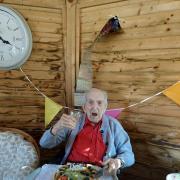George Watkeys celebrated turning 100 on August 29 with cake and a tea party