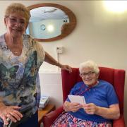 Care home residents 'very happy' to meet pen pal of two years