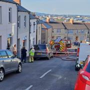 Firefighters tackled a fire in Penarth last night