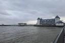 Penarth Pier is experiencing massive high tides at the moment