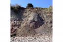 LANDSLIDE: The 150 tonne cliff landslide on Penarth beach