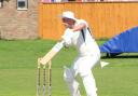 Charlie Winfrew in action for Dinas Powys Cricket Club