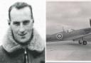 Left: Robert Reid MacPherson from Dinas Powys who died over France during the Second World War. Right: A Spitfire bought by HH Merrett of Dinas Powys and villagers following the death of his son Flt Lt Norman Merrett during the Battle of Britain.