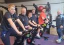 Old Penarthians Rugby team at Anytime Fitness at the 24 hour cyclothon on Saturday, March 2
