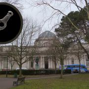 Treasure case 19.06 (Picture: Amgueddfa Cymru – National Museum Wales) Background image shows National Museum Wales in Cardiff (Picture: Robin Drayton/Geograph)