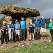 Walkers at St Lythans chamber