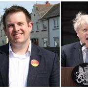 Stephen Doughty (left), Boris Johnson (right)