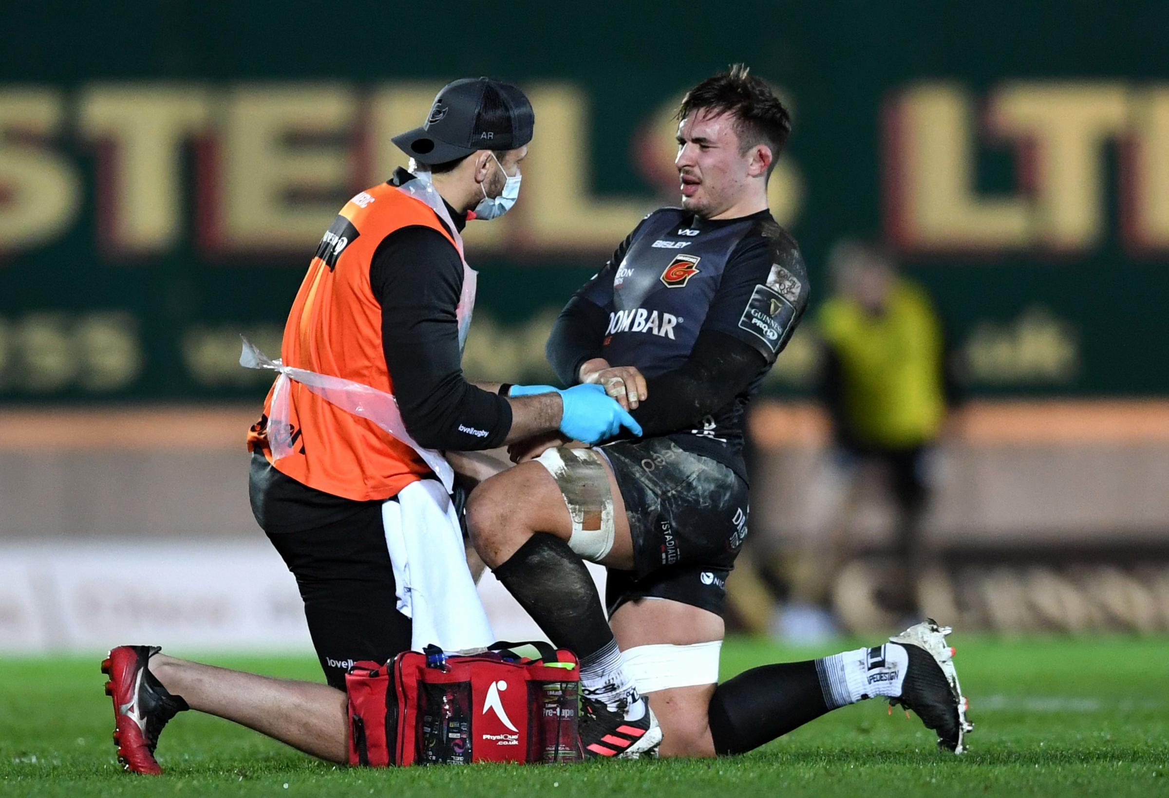 BLOW: Taine Basham suffered a fractured forearm at the Scarlets
