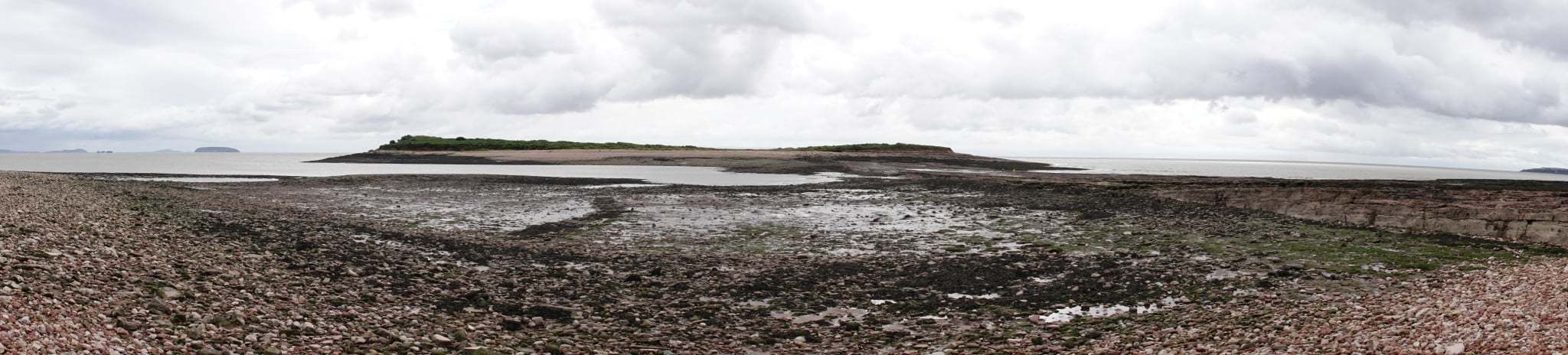 n amazing picture of Sully Island at low tide by John Wilson