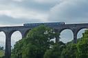 SCENIC: Train going over Porthkerry viaduct. Picture: Liz Richards
