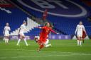 CELEBRATION: Jess Fishlock fired home for Wales
