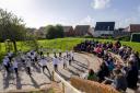Y3 pupils perform at the grand opening of the amphitheatre