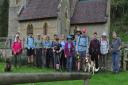 SMILES: Walkers by St Margaret's Church, Welsh Bicknor