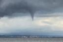 A tornado is photographed off Penarth beach