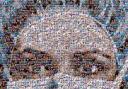 The portrait produced by Cardiff-based artist Nathan Wyburn using hundreds of selfies of NHS workers
