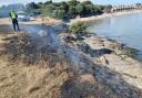 A fire at Friars Point burned up a large amount of grass