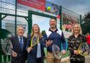 The opening of the tennis courts at Romilly Park in Barry after the recent renovation works. Picture: Vale of Glamorgan Council.