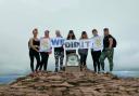 The triumphant group at the top of Pen Y Fan