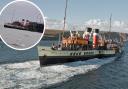 See the pictures and video as the Waverley docks at Penarth Pier