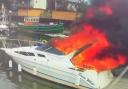 A boat caught fire in a shocking incident at a marina
