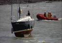 RNLI Penarth assisted Barry lifeguards in rescuing five casualties from boat stuck aground