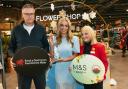 Katherine Jenkins joined M&S regional manager Ian Edwards and Allison Jenkins at M&S, Culverhouse Cross to promote Cygnet Gin