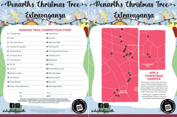 Penarth Times: Penarth's Christmas Tree Trail map