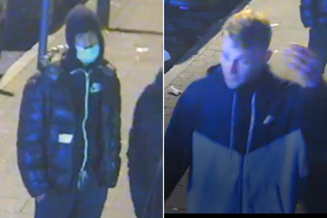 Two arrests have been made relating to the incident, with police hoping to identify these two men (Picture: Gwent Police)