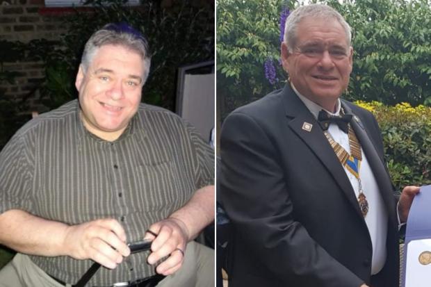 Penarth Times: Malcolm Hallewell before and after Slimming World