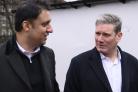 Labour leader Sir Keir Starmer (right) and Scottish Labour leader Anas Sarwar pictured in Glasgow Picture: John Linton PA Wire