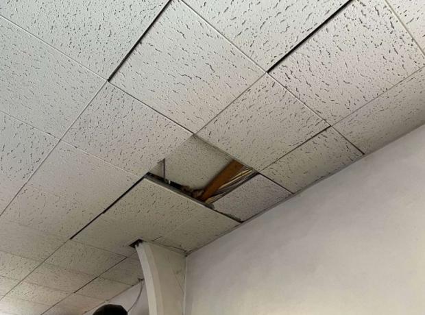 Penarth Times: An example of the damaged ceilings at Penarth Yacht Club. Picture: Vale of Glamorgan Council
