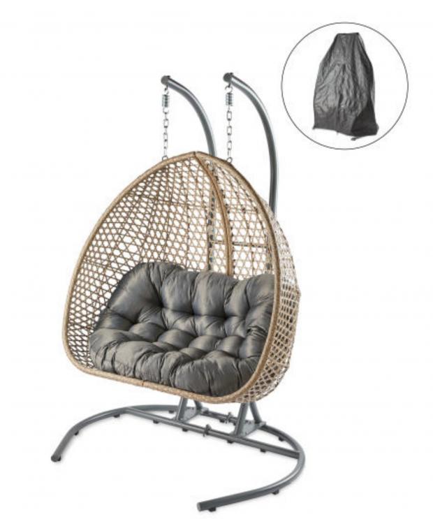 Penarth Times: Large Hanging Egg Chair with Cover. (Aldi)