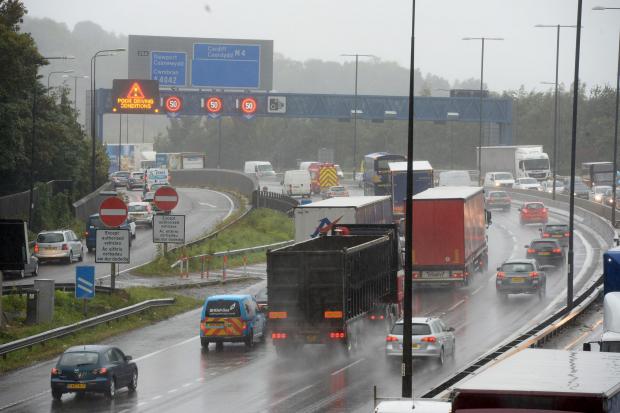 General view of the M4 in Newport with heavy traffic. Picture: Huw Evans Picture Agency