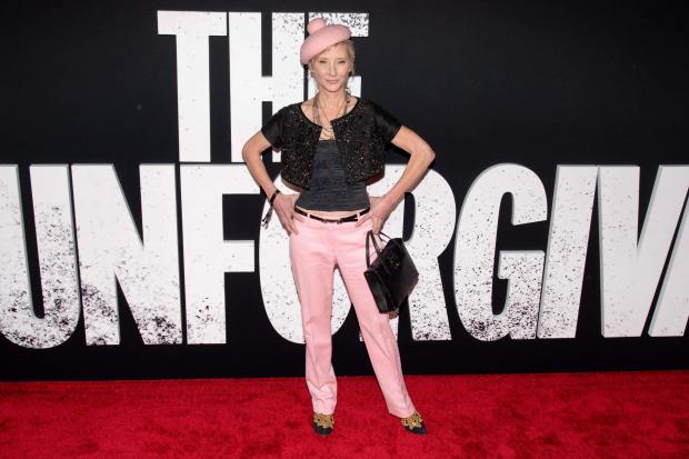 Anne Heche attends The Los Angeles premiere of Netflix's ''The Unforgivable'