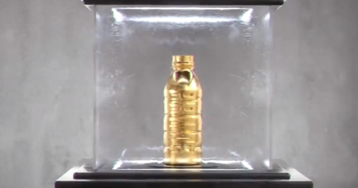 Boy wins solid gold Prime bottle worth a staggering £400k