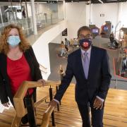 Member of the Senedd for Cardiff South and Penarth, Vaughan Gething went to Techniquest earlier today where CEO, Lesley Kirkpatrick gave him a tour of the new Science Capital extension.