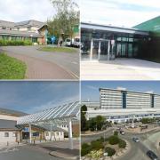 Barry Hospital, University Hospital Llandough, St David's Hospital, and University Hospital of Wales