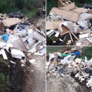 The fly-tipped waste left at Wrinstone Lane in Wenvoe (Picture: Vale of Glamorgan Council)