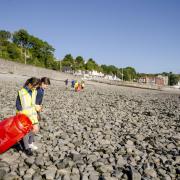 Pupils from Westbourne, Victoria and St Joseph's schools cleared up Penarth Beach
