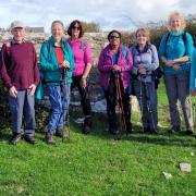 WALKERS: The group at Cwm Marcross (Picture: Phil)