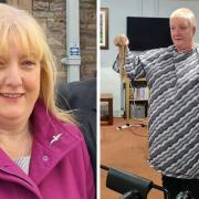Mandy Jenkins before and after braving the shave to raise money for MHA Morel Court