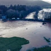 Camera Club member Nathan Edwards sent in this view from above of the flooding in Abergavenny.