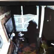 CCTV Image of burglar break in to Penarth Lawn Tennis Club