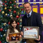 Louisa Kirby (left) won the 2022 competition hosted by Alun Cairns