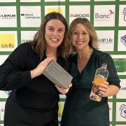Emily Davies (left) with the award for Key Home Staging