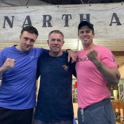 Hollywood actor Toby Kebbell (right) used a Penarth gym to train for his latest film