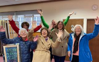 Members of the Penarth Laughter Yoga Club, who join a weekly session on laughter at All Saints Church Hall. Picture by Shivangi Pandey