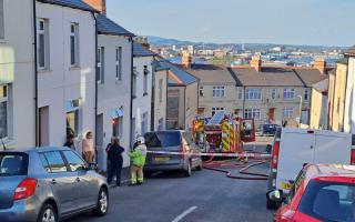 Firefighters tackled a fire in Penarth last night